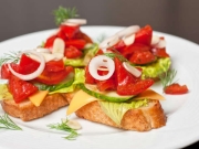 Fruit And Cheese Toast For Breakfast