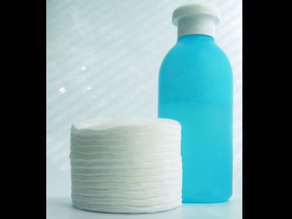 uses a nail polish remover 