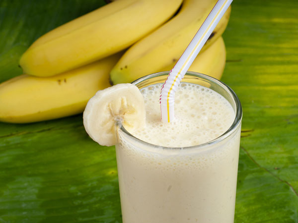 delicious banana ice cream smoothie 
