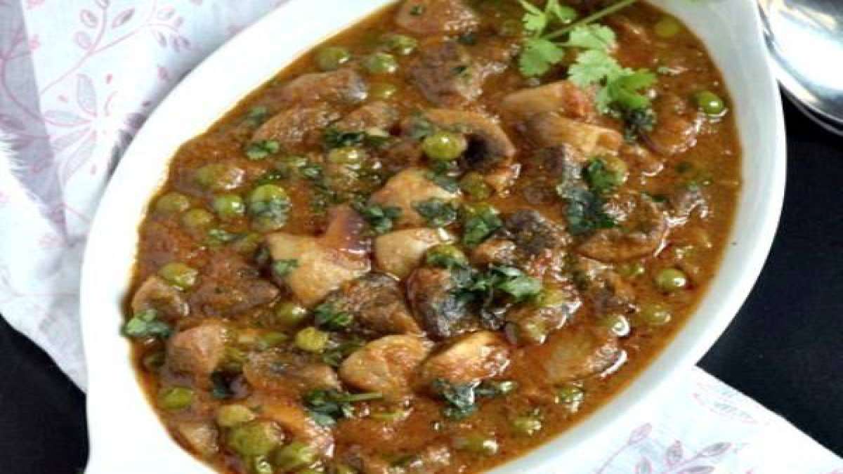 Green Peas Mushroom Masala Recipe In Tamil பச்சை பட்டாணி காளான் மசாலா