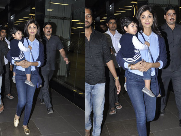 விமான நிலையத்தில் ஷில்பா ஷெட்டி