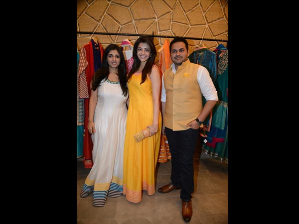 டிசைனர்களுடன் காஜல் அகர்வால்