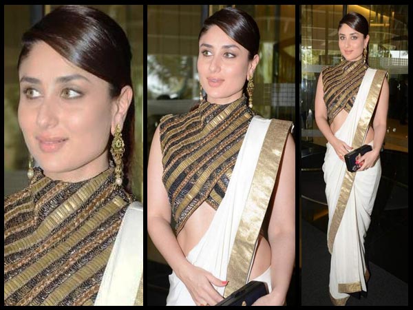 ஆனந்த் குப்ரா புடவையில் கரீனா கபூர்