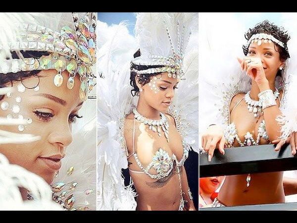 கற்கள் பதிக்கப்பட்ட பிகினியில் ரிஹானா