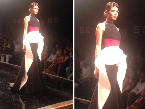 சிவப்பு, வெள்ளை மற்றும் கருப்பு கலந்த உடை 