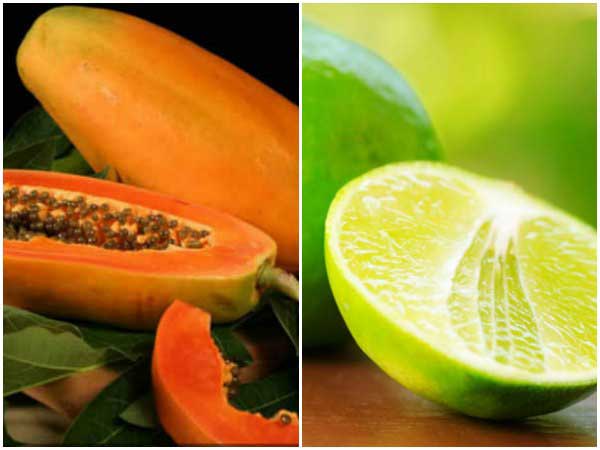 பப்பாளி மற்றும் எலுமிச்சை