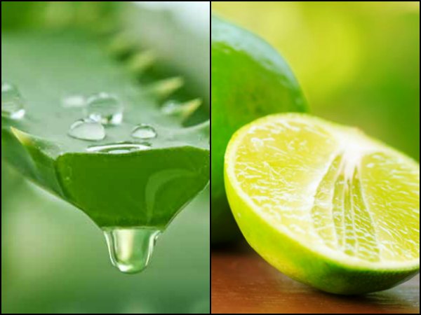 கற்றாழை ஜெல் மற்றும் லெமன் கலவை