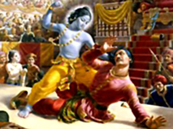 ஸ்ரீ கிருஷ்ணருக்கு சானுராவின் சவால்