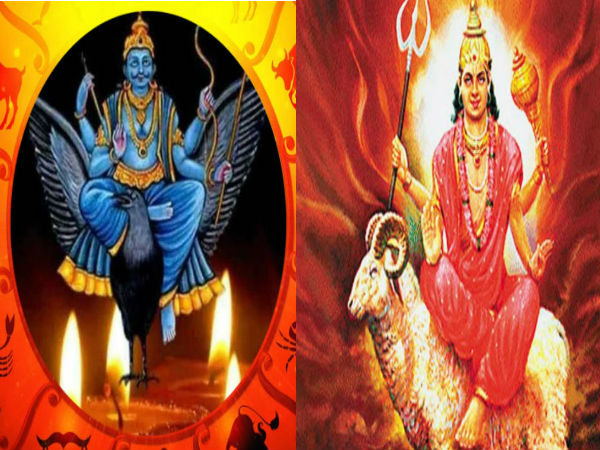 செவ்வாய் வீடுகளில் சனி