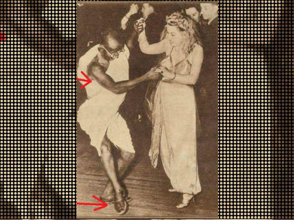 காந்தி ஒரு பிரிட்டிஷ் பெண்ணுடன் நடனமாடினார்