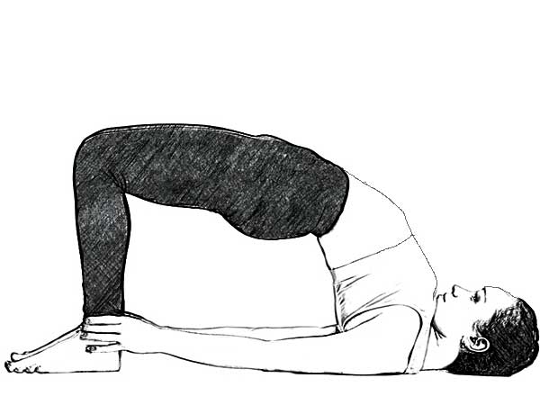 5. சேது பந்த சர்வாங்காசனம் அல்லது பாலம் போன்ற நிலை (Setu Bandha Sarvangasana)