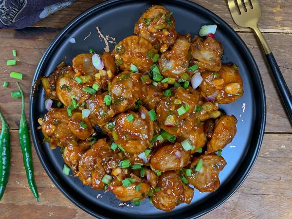 காளான் மஞ்சூரியன் | Mushroom Manchurian Recipe In Tamil - Tamil BoldSky